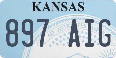 KS license plate 897AIG