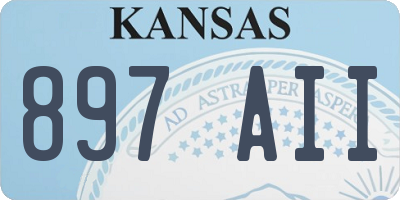 KS license plate 897AII