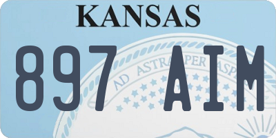 KS license plate 897AIM