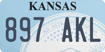 KS license plate 897AKL