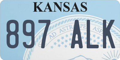 KS license plate 897ALK