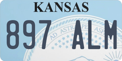 KS license plate 897ALM