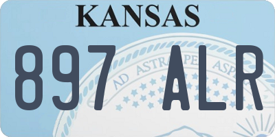 KS license plate 897ALR