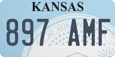 KS license plate 897AMF