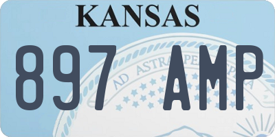 KS license plate 897AMP