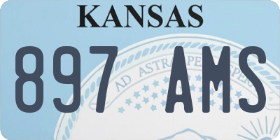 KS license plate 897AMS