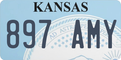 KS license plate 897AMY