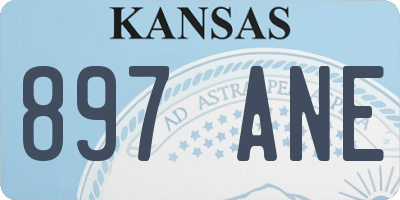 KS license plate 897ANE