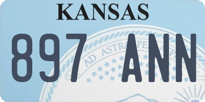 KS license plate 897ANN