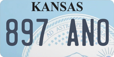 KS license plate 897ANO