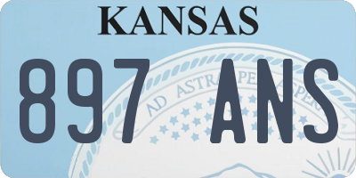 KS license plate 897ANS