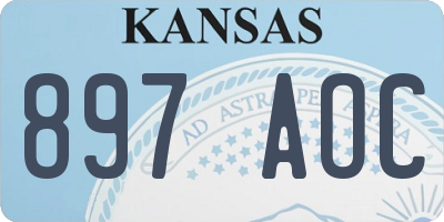 KS license plate 897AOC