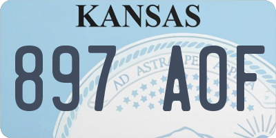 KS license plate 897AOF