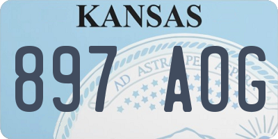 KS license plate 897AOG
