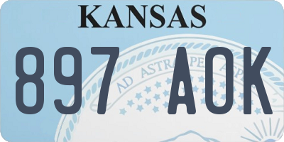 KS license plate 897AOK