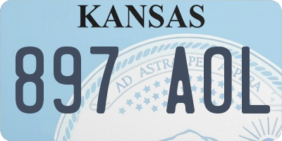 KS license plate 897AOL
