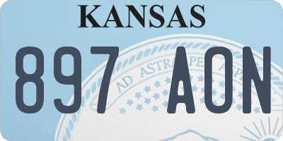 KS license plate 897AON