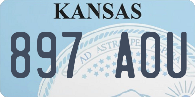 KS license plate 897AOU