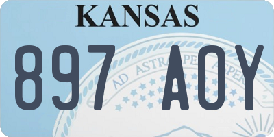 KS license plate 897AOY