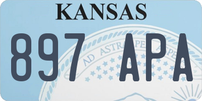 KS license plate 897APA