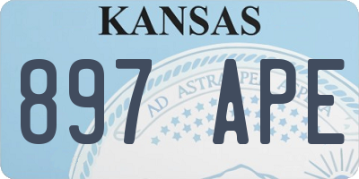 KS license plate 897APE