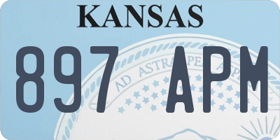 KS license plate 897APM