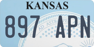 KS license plate 897APN
