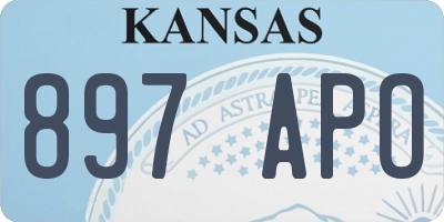 KS license plate 897APO