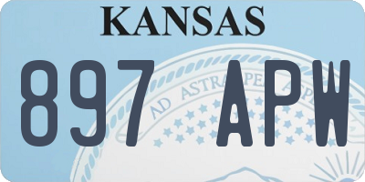KS license plate 897APW
