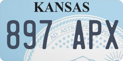 KS license plate 897APX