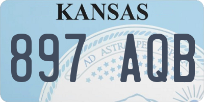 KS license plate 897AQB