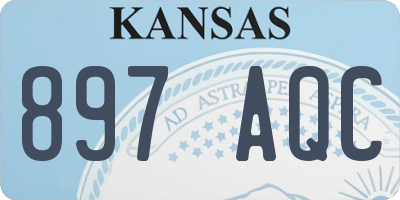 KS license plate 897AQC