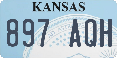 KS license plate 897AQH