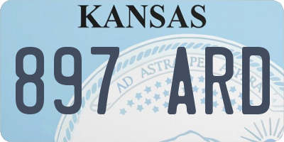 KS license plate 897ARD