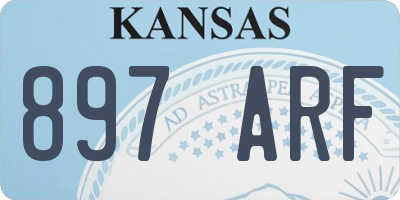 KS license plate 897ARF