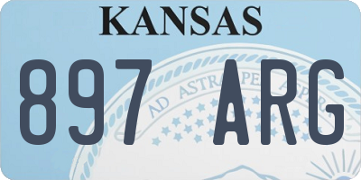 KS license plate 897ARG
