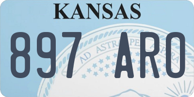 KS license plate 897ARO