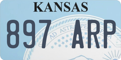 KS license plate 897ARP