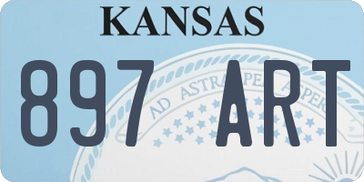 KS license plate 897ART