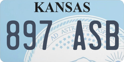 KS license plate 897ASB
