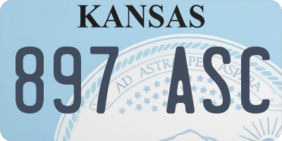 KS license plate 897ASC