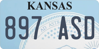 KS license plate 897ASD