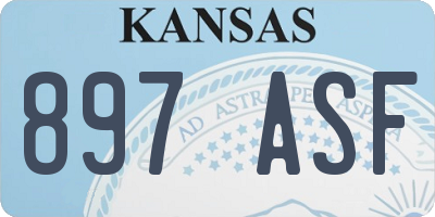 KS license plate 897ASF
