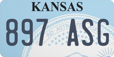 KS license plate 897ASG