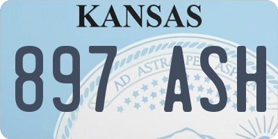 KS license plate 897ASH