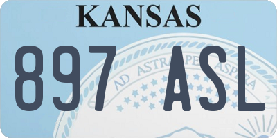 KS license plate 897ASL