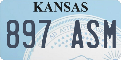KS license plate 897ASM