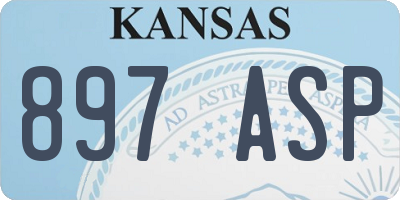 KS license plate 897ASP