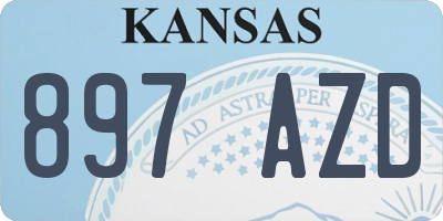 KS license plate 897AZD