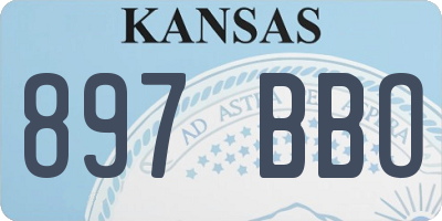 KS license plate 897BBO